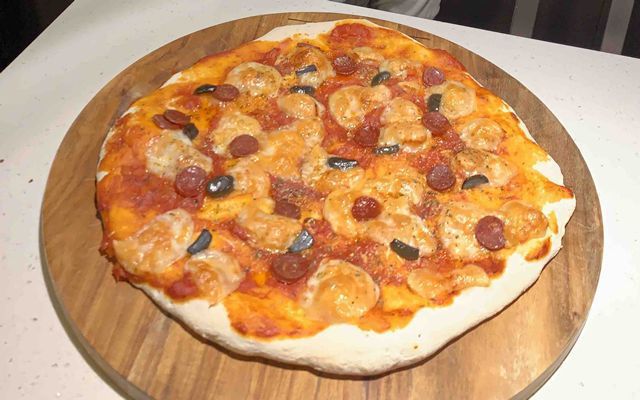 Imagen de la receta de Pizza Margarita con aceitunas